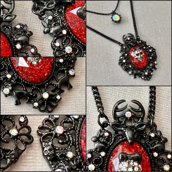 Betsey Johnson ‘Dark Forest’ Skull Jewelry Set Retired/HTF/with tags! - Picture 3 of 8